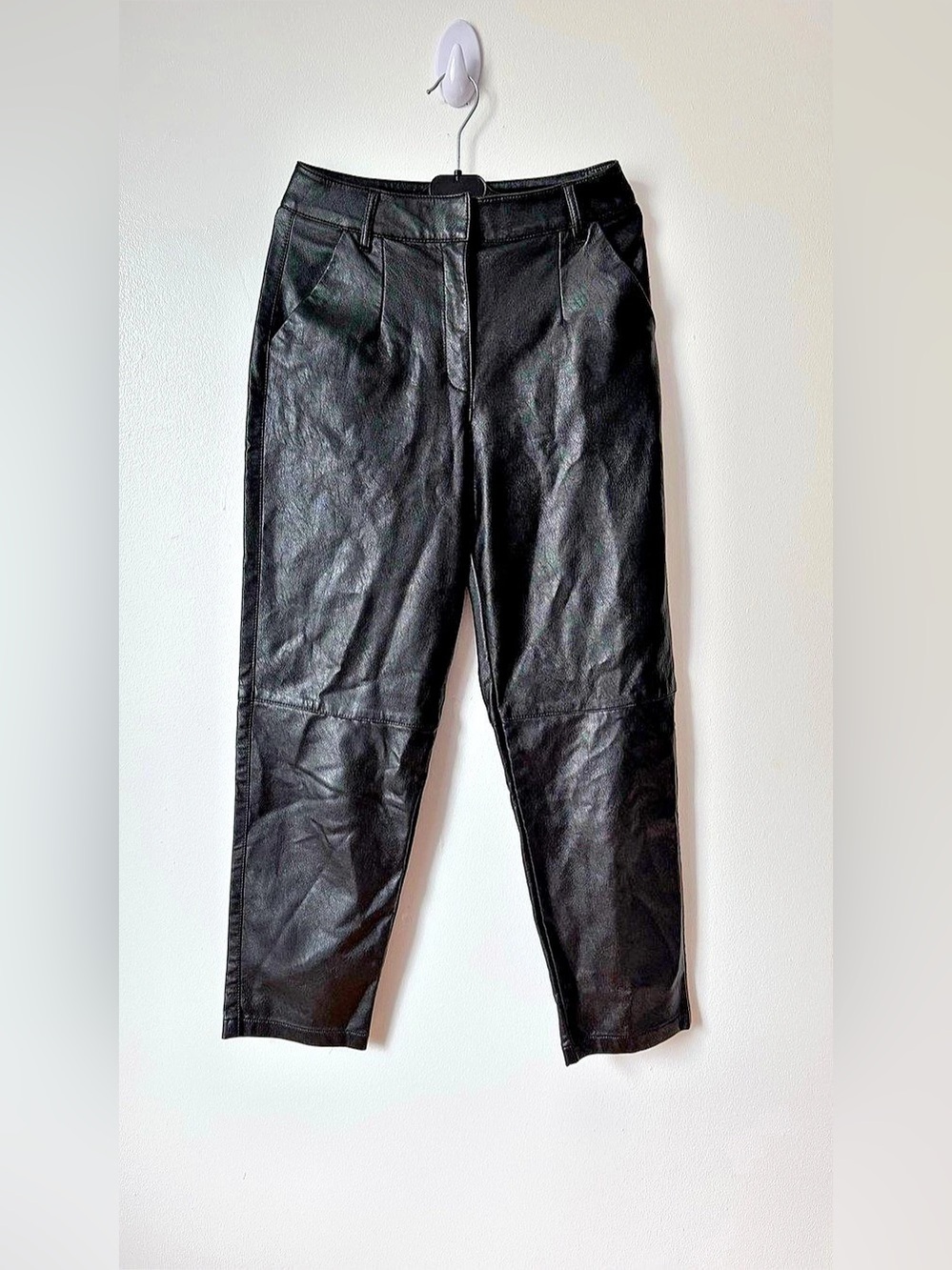 Dynamite Black Textured Faux Leather Pants - Size 00